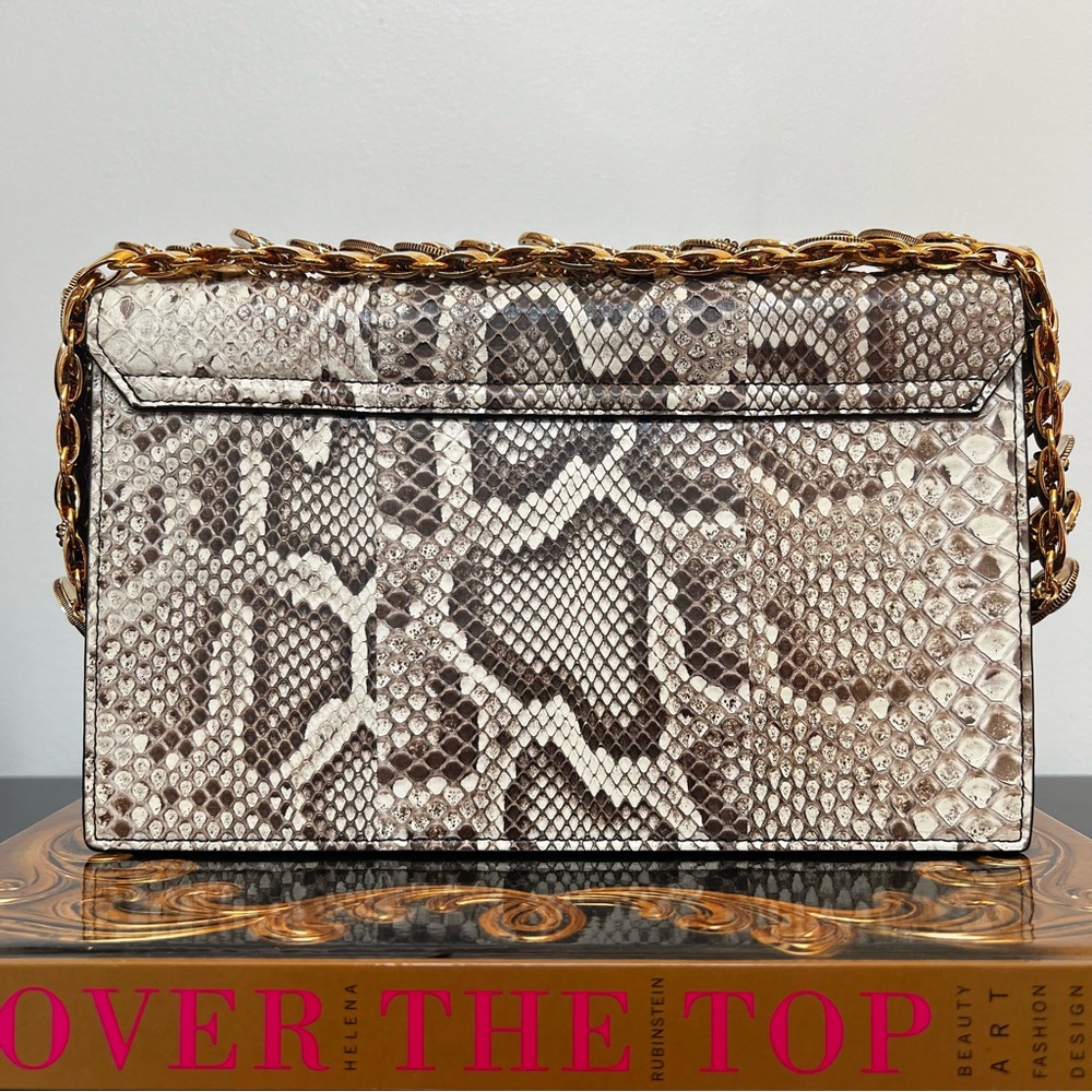 Roberto Cavalli Python Gold Coin Chain Bag - Picture 5 of 7